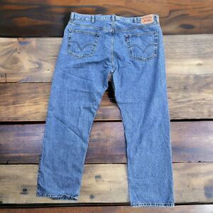 Levis Men's Big & Tall 505 Straight Regular Fit Jeans Med Wash Blue Denim 44x32